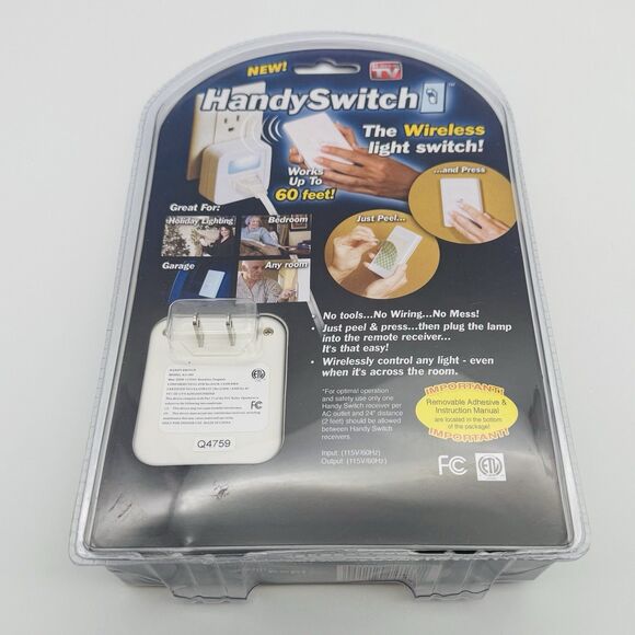 Handy Switch Wireless Light Switch Night Light Billy Mays Sealed New HSPGR5 - Picture 4 of 5